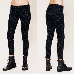 Free People Ditsy‎ Daisy Floral Denim Black Size 26